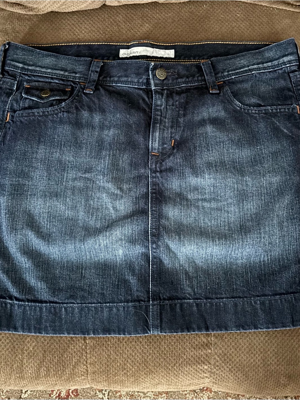 Old Navy Dark Blue Denim Mini Skirt - Women's Casual Jeans Skirt